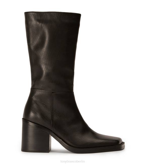 kniehohe Stiefel| de Tony Bianco Frauen Prestige-Kalbsstiefel schwarze Komo 4624461